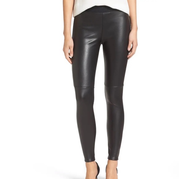 Bailey 44 Pants - Bailey 44 Faux Leather Leggings Mixed Gold Stripe